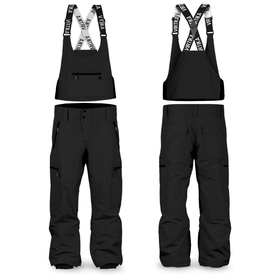 良品　virtika ジャケット　ビブパンツ　セット　M スキー Signature Pants- Black | Virtika